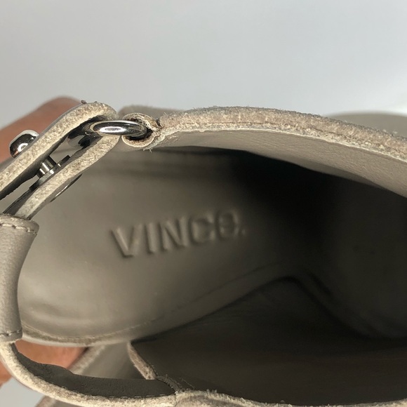 VINCE Addison Suede Leather Peep Toe Booties - Picture 9 of 12